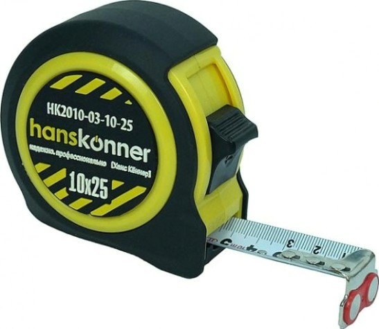 Рулетка HANSKONNER HK2010-03-10-25 мощн магнит