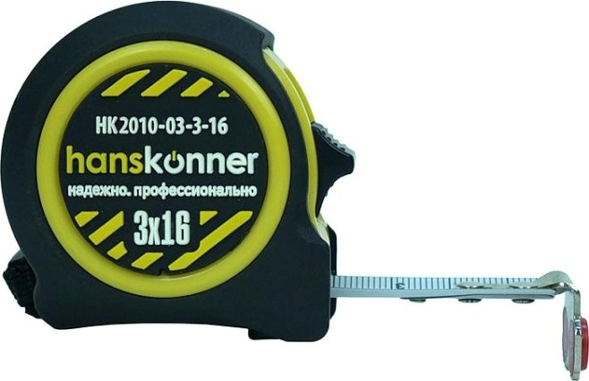 Рулетка HANSKONNER HK2010-03-3-16 мощный магнит Рулетка HANSKONNER HK2010-03-3-16 мощный магнит