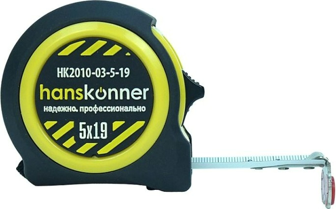 Рулетка HANSKONNER HK2010-03-5-19 мощный магнит Рулетка HANSKONNER HK2010-03-5-19 мощный магнит
