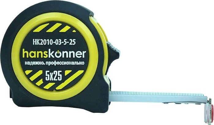 Рулетка HANSKONNER HK2010-03-5-25 мощный магнит Рулетка HANSKONNER HK2010-03-5-25 мощный магнит