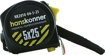 Рулетка HANSKONNER HK2010-04-5-25 мощный магнит