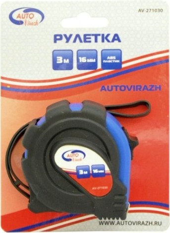 Рулетка измерительная Autovirazh AV-271030 3 м х 16 мм Рулетка измерительная Autovirazh AV-271030 3 м х 16 мм