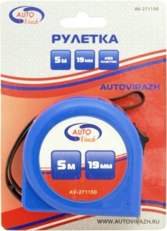 Рулетка измерительная Autovirazh AV-271150 5 м х 19 мм Рулетка измерительная Autovirazh AV-271150 5 м х 19 мм