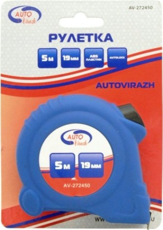 Рулетка измерительная Autovirazh AV-272450 5 м х 19 мм Рулетка измерительная Autovirazh AV-272450 5 м х 19 мм