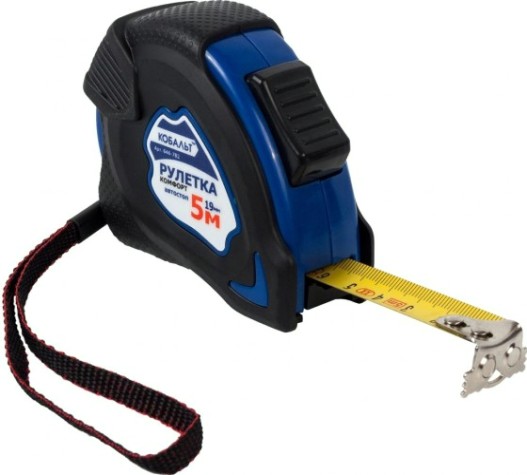 Рулетка Кобальт 646-782 комфорт 5мx19мм обрезиненный корпус