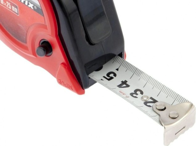 Рулетка MATRIX 7,5 мх25 мм rubber, обрезиненный корпус// [31001]