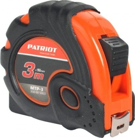 Рулетка PATRIOT MTP-3 3м, ударопрочный корпус, обрезиненная [350005003]