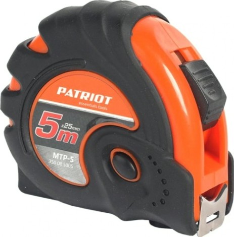 Рулетка PATRIOT MTP-5 5м, ударопрочный корпус, обрезиненная [350005005]