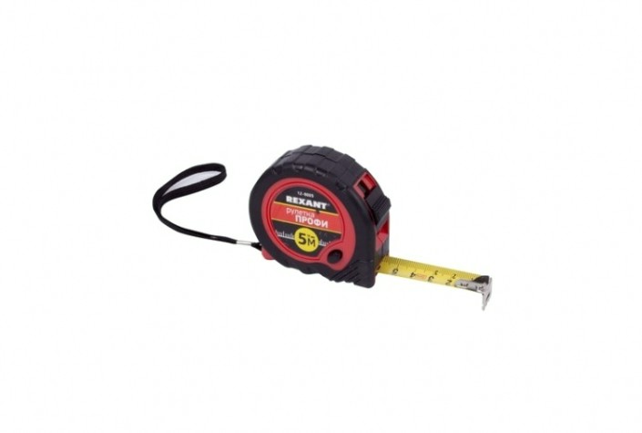 Рулетка REXANT 12-9005 Профи прорезиненный корпус, 5мх19мм