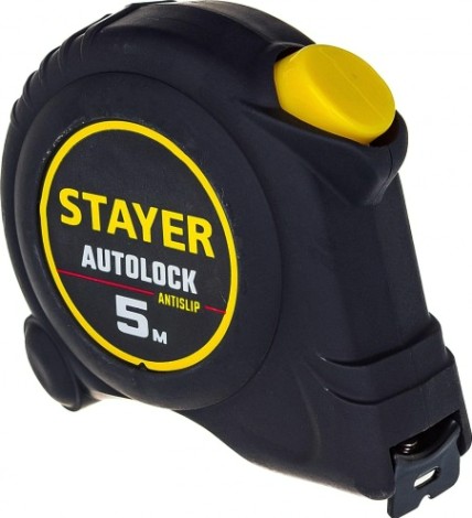 Рулетка STAYER АutoLock 5 / 19мм с автостопом [2-34126-05-19_z02]