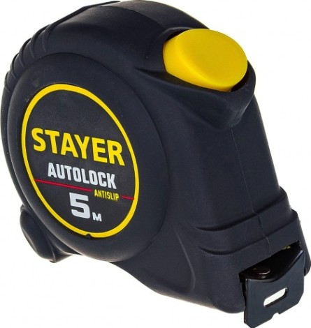 Рулетка STAYER АutoLock 5 / 25мм с автостопом [2-34126-05-25_z02]