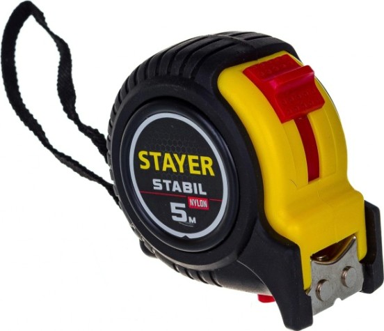 Рулетка STAYER STABIL 5м / 25мм профессиональная в ударостойком обрезине [34131-05-25_z02]