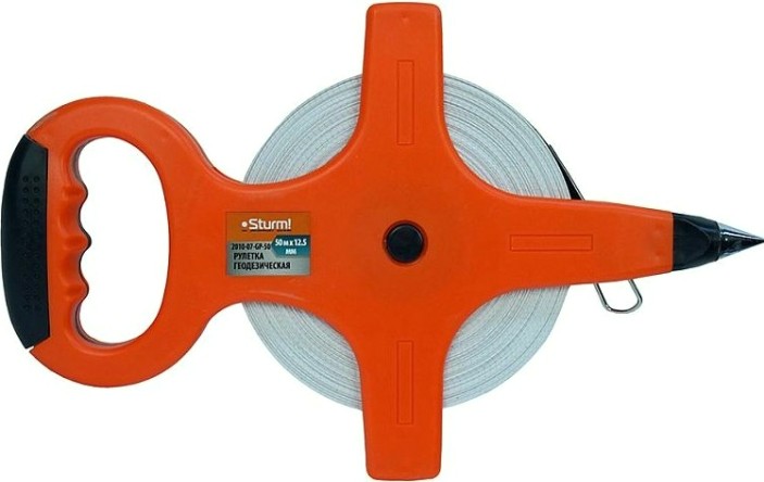 Рулетка Sturm 2010-07-GP-50 геодезическая 50 м, фибергласс