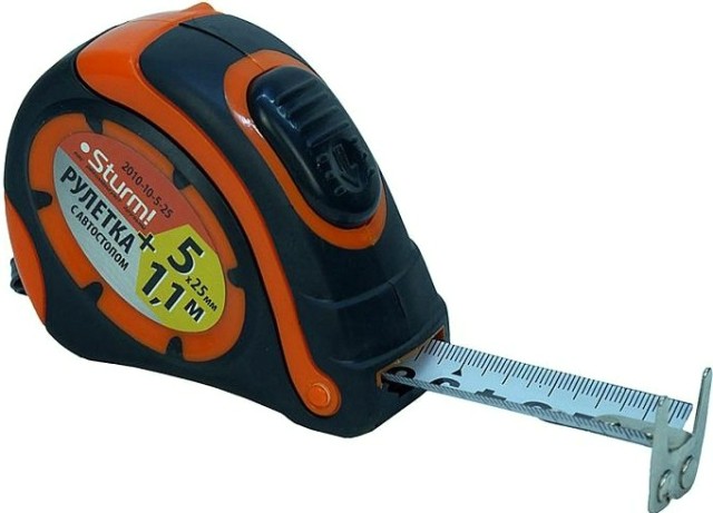 Рулетка Sturm 2010-10-5-25 5x25мм (+1м) магнит