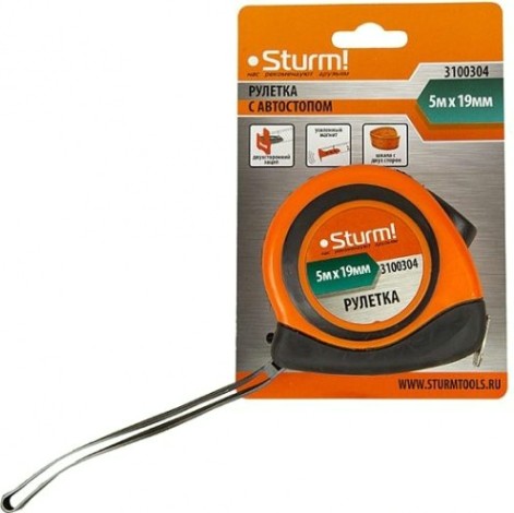 Рулетка Sturm 3 100 304 5мх19мм [3100304]