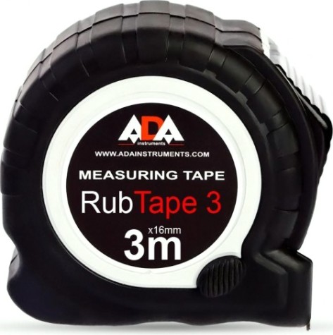 Рулетка ударопрочная ADA RubTape 3 с фиксатором [А00155]