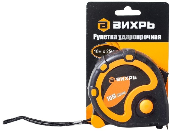 Рулетка ВИХРЬ 10мх25мм [73/11/1/3]