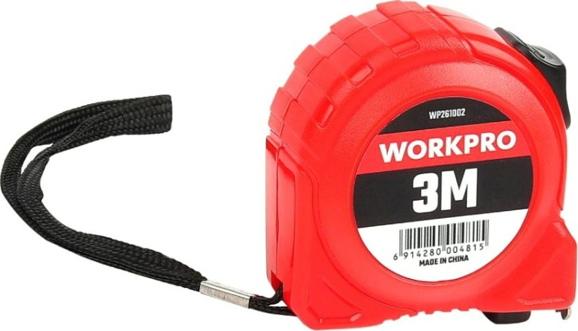 Рулетка WORKPRO WP261002 пластмассовая 3мх16мм