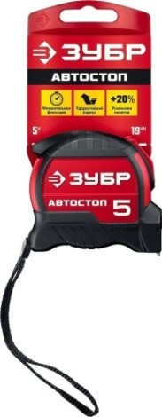 Рулетка ЗУБР МАСТЕР автостоп 5м / 19мм с автостопом и ударостойким обр [34052-05-19_z01]