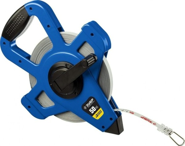 Рулетка ЗУБР МАСТЕР мерная лента геодезическая, 50 м [34170-50]