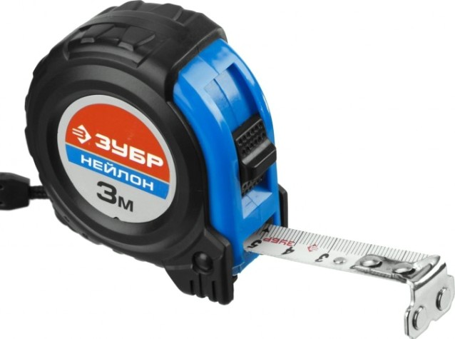 Рулетка ЗУБР ПРОФЕССИОНАЛ 3м / 16мм с ударостойким обрезиненным корпусом [34056-03-16_z02]