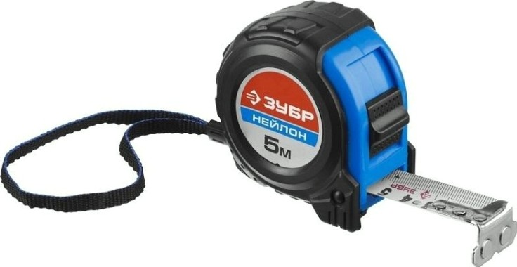 Рулетка ЗУБР ПРОФИ 5м / 25мм с ударостойким обрезиненным корпусом [34056-05-25_z02]