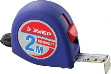 Рулетка ЗУБР СТАНДАРТ 2м / 16мм с ударостойким корпусом (abs) и противос [34016-2]
