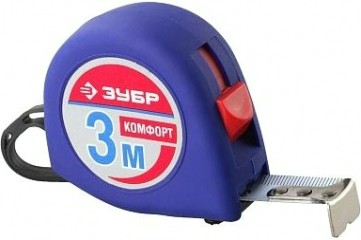 Рулетка ЗУБР СТАНДАРТ 3м / 16мм с ударостойким корпусом (abs) и противос [34016-3]