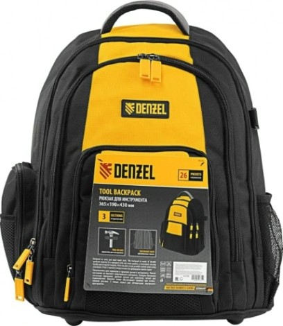 Рюкзак для инструмента Denzel 90 296 365х190х430 мм, 3 отделения, 26 карманов [90296]