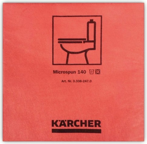 Салфетка протирочная KARCHER MICROSPUN из микроволокна (10 шт), красная [3.338-247.0]