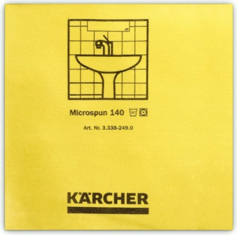 Салфетка протирочная KARCHER MICROSPUN из микроволокна (10 шт), желтая [3.338-249.0]