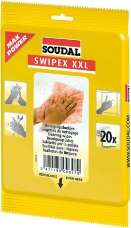 Салфетки очищающие SOUDAL SWIPEX (уп. 20 шт.) 120874 [120874]