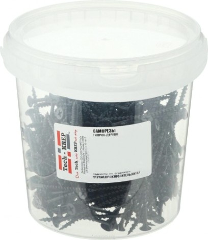 Саморез Tech-KREP 3,8 х 32 (ведро 1000 шт.) с редким шагом для гипсокартона [100078]