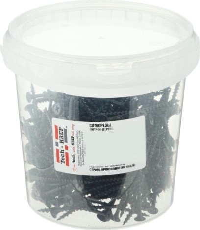 Саморез Tech-KREP 3,8 х 45 (ведро 500 шт.) с редким шагом для гипсокартона [100082]