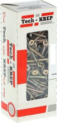 Саморез Tech-KREP 4,5 х 50 (уп. 200 шт.) универсальный, желтый [102256]