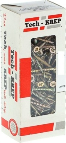 Саморез Tech-KREP 5,0 х 90 (уп. 100 шт.) универсальный, желтый [102267]