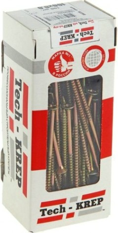 Саморез Tech-KREP 6,0 х 100 (уп. 50 шт.) универсальный, желтый [102275]