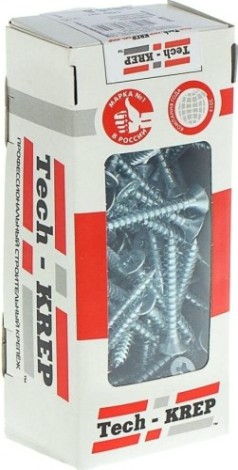 Саморез Tech-KREP 6,0 х 50 (уп. 100 шт.) универсальный, оцинкованный [102207]