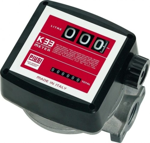Счетчик механический PIUSI K 33 ver.В дизель- 3-х разрядный для отпуска топлива 000551000 [000551000]