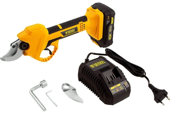Секатор аккумуляторный Denzel CP-30, 18В Li-Ion Li-Ion [59435]