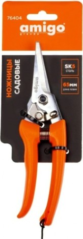 Секатор Amigo для срезания плодов и резки пластиковой проволоки, лезвие из стали sk-5 [76404]
