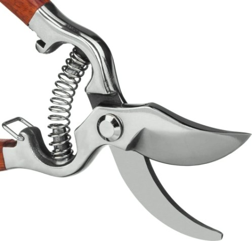 Секатор GRINDA PRO Line P-15 цельнокованый, деревянные рукоятки 210 мм [423415]