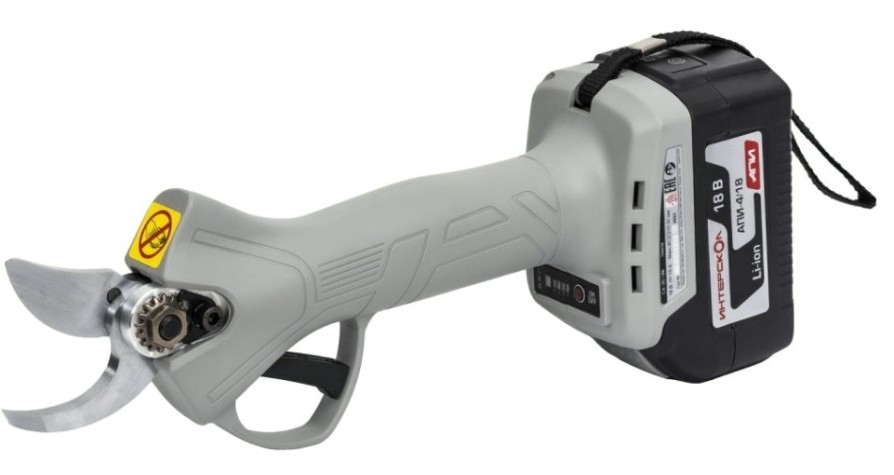 Секатор-кусторез аккумуляторный ИНТЕРСКОЛ СА-30/18В бесщеточный (кейс, 1 аккум. 2,0Ач, ЗУ) [775.2.1.70]