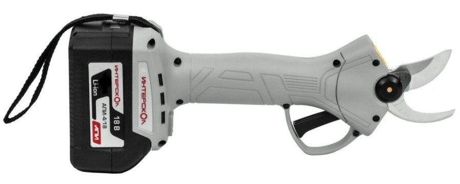 Секатор-кусторез аккумуляторный ИНТЕРСКОЛ СА-30/18В бесщеточный (кейс, 1 аккум. 2,0Ач, ЗУ) [775.2.1.70]