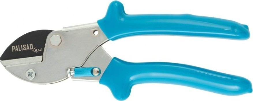 Секатор PALISAD 605 235 с наковальней, 170 мм, усиленный, рукоятки в пвх-о [605235]