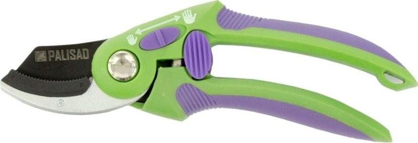 Секатор PALISAD с наковальней, регулировка захвата, двухкомпонентные рукоятки, 60486 [60486]