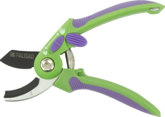 Секатор PALISAD с наковальней, регулировка захвата, двухкомпонентные рукоятки, 60486 [60486]