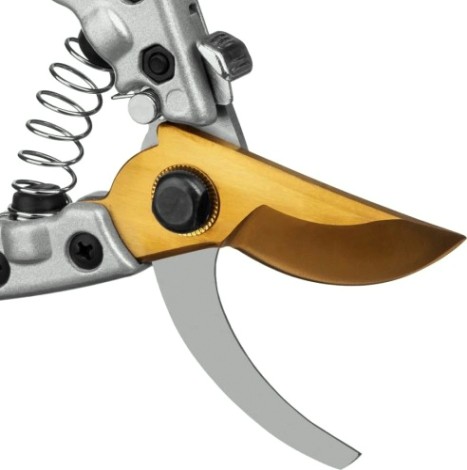 Секатор плоскостной GRINDA G-13 с алюминиевыми рукоятками, 205 мм [423113]