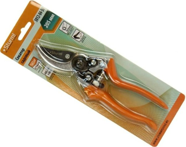 Секатор Sturm 3012-04-50 205 мм, верхн. лезвие с тефлон. покрыт