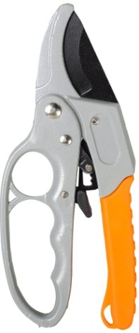 Секатор ВИХРЬ 73/7/3/3 пружина,храповый механизм,тефлоновое покр.,металл.